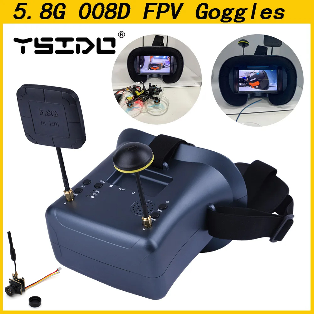 Skyzone Cobra X V2 Fpv Goggles - 008D 5.8G 40CH 4.3 Pollici 800*480